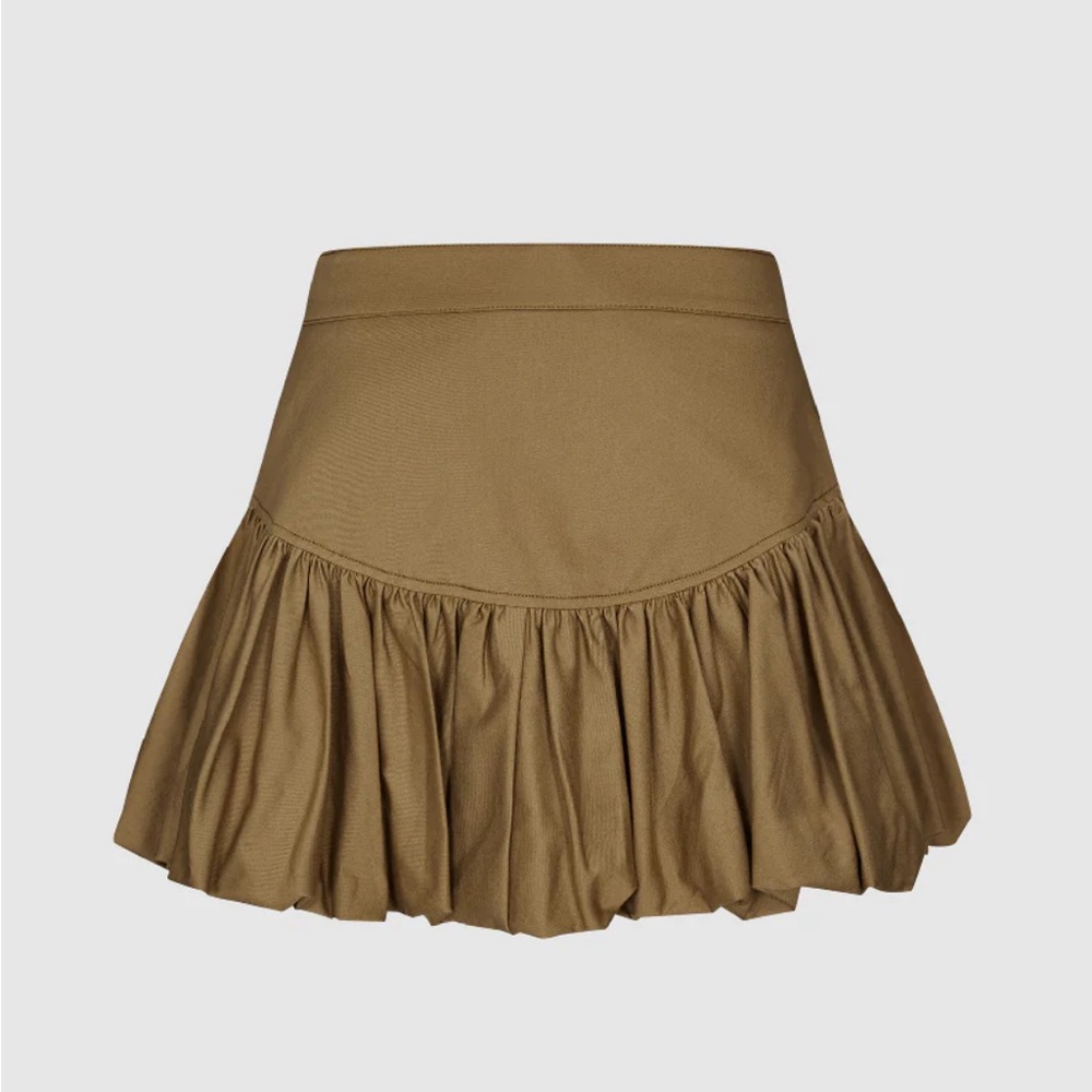 ELASTIC WAIST MINI A-LINE SKIRT